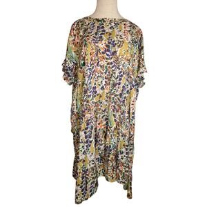 Chic Soul Peasant Midi Dress Women's Floral Print Tiered